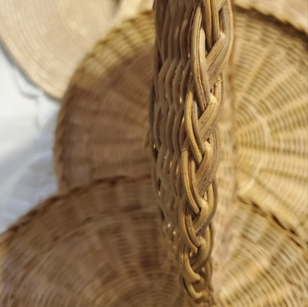 (10 ) vtg wicker woven baskets Boho Cottagecore Farmhouse wall decor bundle
